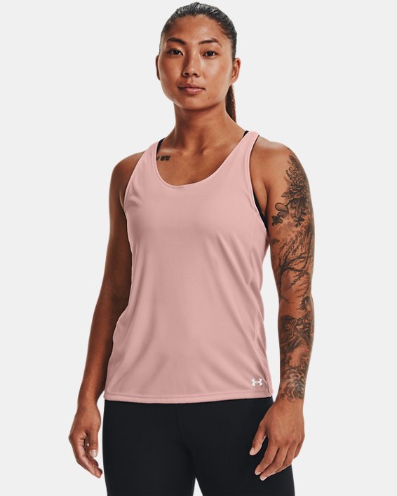 Women's UA Fly-By Tank, Pink, pdpMainDesktop image number 0